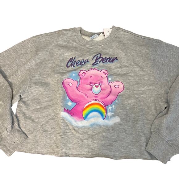 Care Bears Women's Cheer Bear Graphic Cropped Sweatshirt - Size Large - NWT - Picture 1 of 9